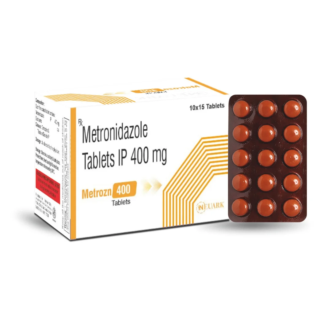 Metrozn-400 Metronidazole 400 mg Tablets in blister pack