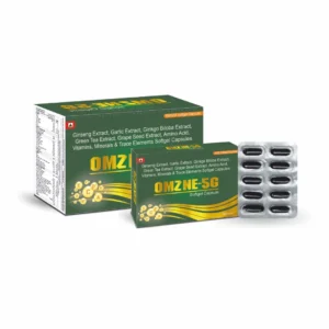 Omzne-5G soft gel capsules containing omega-3 fatty acids, L-glutathione, choline bitartrate and botanical extracts