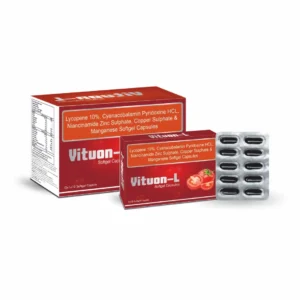 Vituon-L lycopene, beta-carotene, vitamin and mineral nutraceutical soft gel capsules