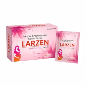 Larzen L-arginine and proanthocyanidin granules in lemon orange flavour, 4 g sachets by Neuark Pharmaceutical