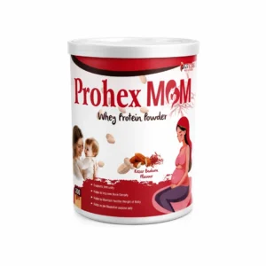 Prohex-MOM whey protein-based powder with calcium, magnesium, iron and other minerals in kesar badam flavour, 200 g jar by Neuark Pharmaceutical