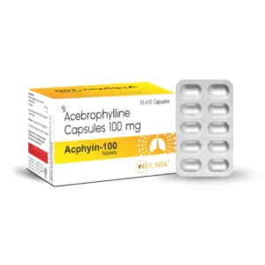 Acphyin-100 Acebrophylline 100 mg respiratory medicine in Alu-Alu packaging