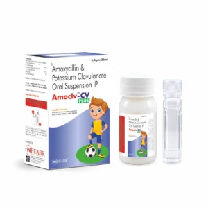 Amoclv-CV PLUS Amoxicillin 400 mg and Clavulanic Acid 57 mg paediatric antibiotic suspension