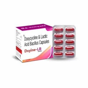 Dxyine-LB Doxycycline Hydrochloride 100 mg with Lactic Acid Bacillus.