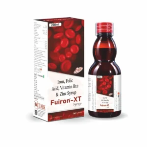 Fuiron-XT iron supplement syrup with ferrous ascorbate and folic acid, 200 ml bottle