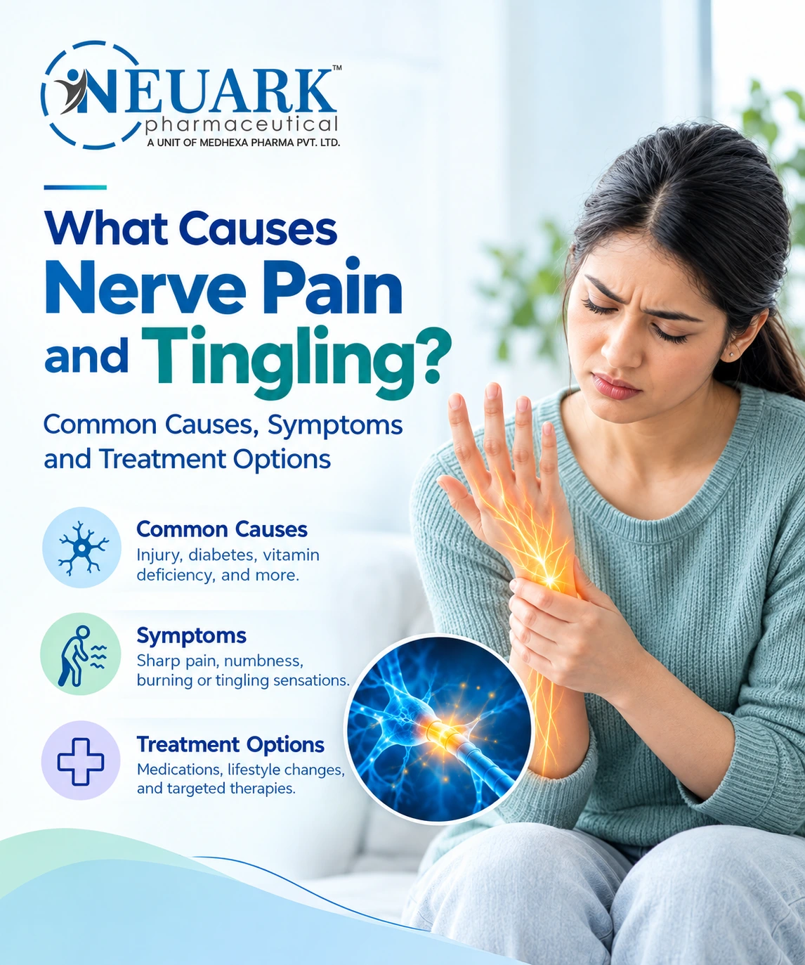nerve pain and tingling symptoms in hands and feet