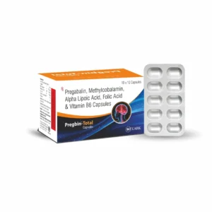 Pregbin-Total formulation containing pregabalin, methylcobalamin, alpha lipoic acid, pyridoxine hydrochloride and folic acid