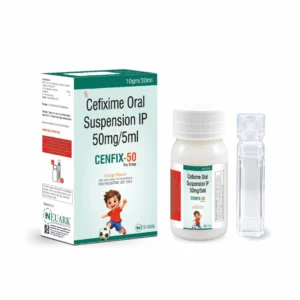 Cenfix-50 Cefixime 50 mg pediatric antibiotic 30 mL bottle with carton