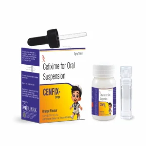 Cenfix-Drop Cefixime 25 mg pediatric antibiotic drops 10 mL bottle with carton